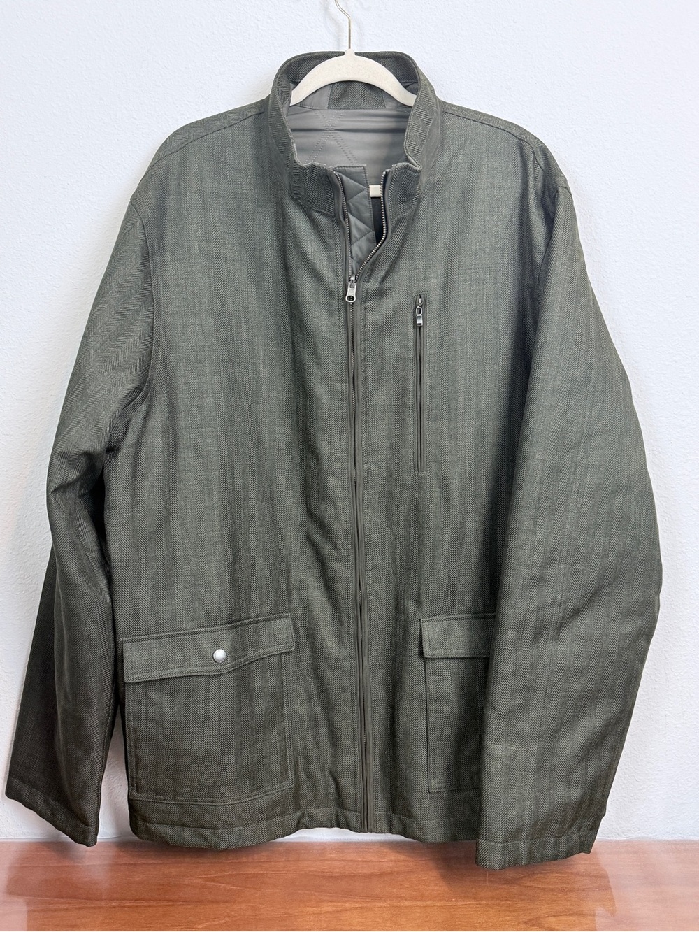 Cutter & Buck Men’s Reversible Olive Green Quilted Jacket 2XL